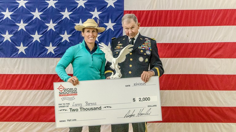 Lanny Barnes Defends High Lady Title at 2025 NRA World Shooting Championship